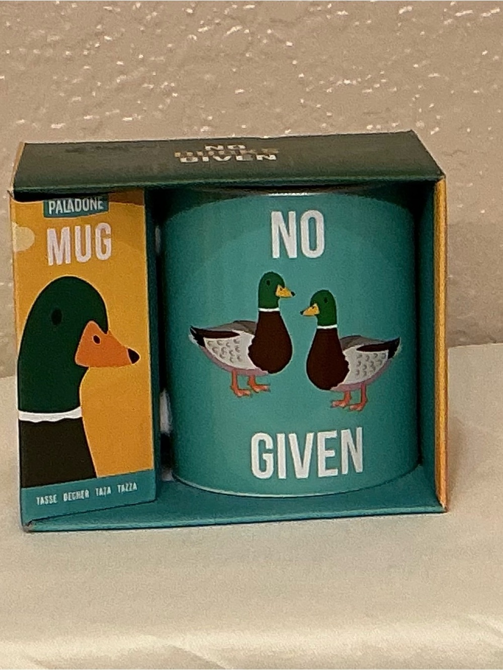 Paladone "No Ducks Given" Teal Duck Mug